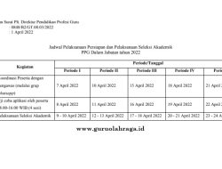 Jadwal Persiapan dan Pelaksanaan Seleksi Akademik PPG Dalam Jabatan Tahun 2022